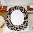 thumbnail image 5 of Feelyou Cartoon Leopard Print Queen Sheet Sets, Cheetah Animal Flat Sheet, Teens Kids Boys Girls Queen Fitted Sheet, Luxury Bedroom Decor, 4-Piece, 5 of 7