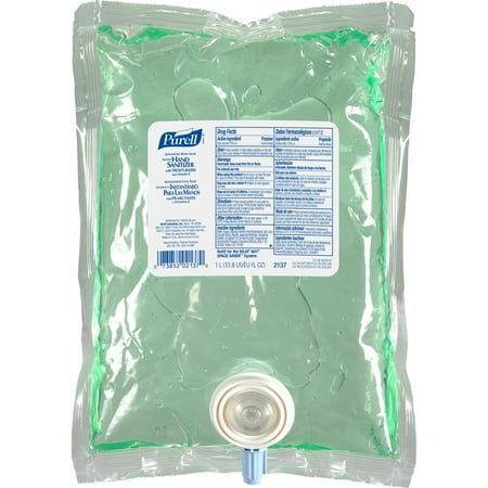 - PURELL®, GOJ213708, NXT Aloe Hand Sanitizing Refill, 1 Each, 33.8 fl oz (1000 mL)
