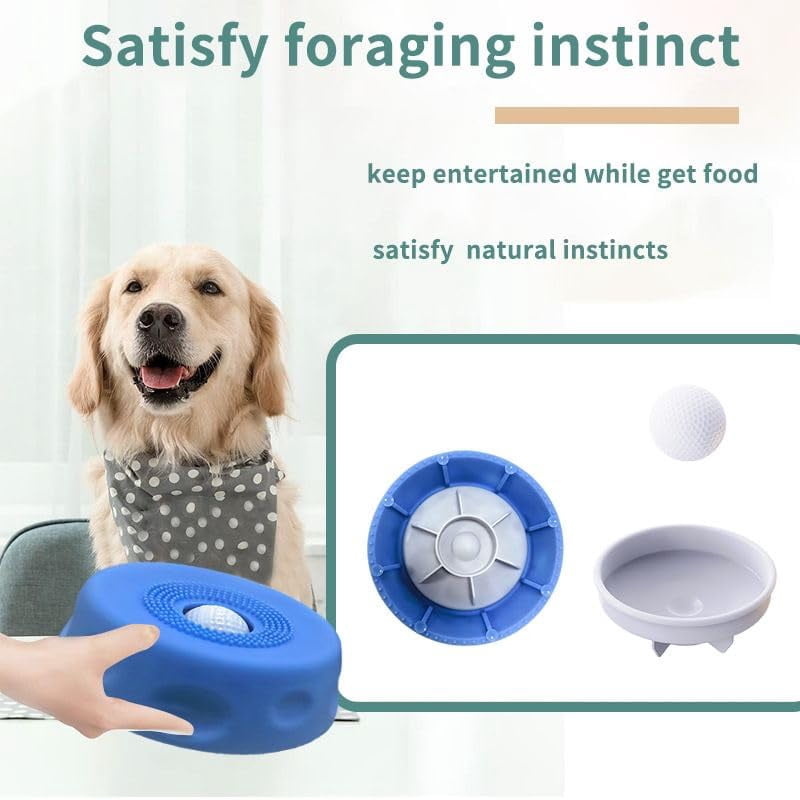 Slow Feeder Dog Lick Bowl – Dog Lick Ball for Treats and Wet Food, for Dogs and Cats(Grey)