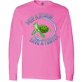 thumbnail image 3 of Inktastic Skip a Straw Save a Turtle with Cute Green Sea Turtle Long Sleeve T-Shirt, 3 of 5
