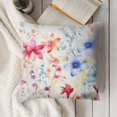Feiri Floral Design Short Plush Pillowcase Cover with Zipper Closure