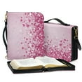 thumbnail image 3 of ZUXONGSY Valentine's Day Pink Heart Print Pu Leather Bible Cover Case for Men Women Lightweight Bible Carrier Sturdy Bible Holder with Pen Holder for Bible Study, -XL, 3 of 7