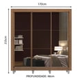 thumbnail image 3 of Ropero Closet Madesa Mônaco 3 Puertas con Espejos y Pies, 3 of 5