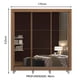 thumbnail image 3 of Ropero Closet Madesa Mônaco 3 Puertas con Espejos y Pies, 3 of 5