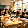 thumbnail image 4 of Plush Penguin Stuffed Animal Doll for Man Women Girls Boys Graduation Congratulatory Party Gifts, 8.7in, 4 of 6