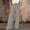 Gray women wide leg pants a1, variant on Cagogo Women Wide Leg Pants Cotton Linen Elastic Waist Casual Loose Long Trousers with Pockets Travel Lounge Solid Beach Clothes, Red S