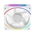 thumbnail image 4 of ARGB Case Fan 120mm 5V 3Pin PWM Silent PC Computer Case Cooling White, 4 of 5