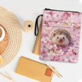 thumbnail image 3 of HELLHERO Hedgehog Cherry Blossom Pattern Paperback Book Cover Book Carrying Case Pocket Carrying Book Case Waterproof with Book Organzoer Holder 11.42 x 8.66 Inch, 3 of 8