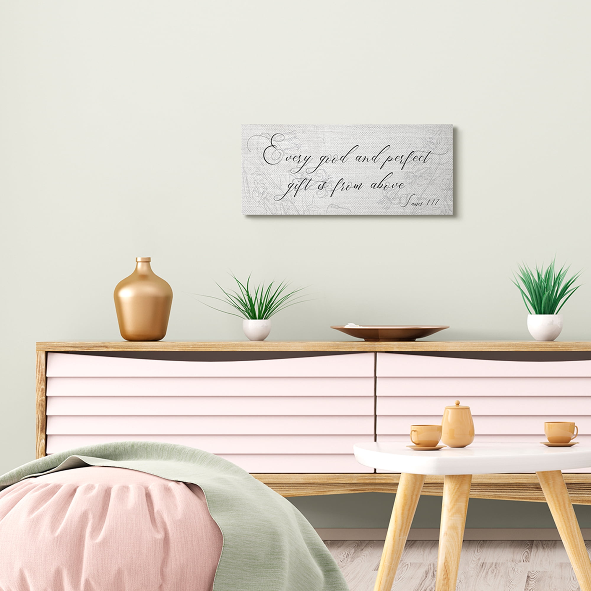 Stupell Industries Good and Perfect Gift From Above Proverbs James 1:17,10 x 24,Designed by Daphne Polselli
