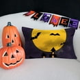 thumbnail image 5 of Black Bat Throw Pillow Covers Happy Halloween Theme Lumbar Pillow Cover 12x20 Inch Horrific Moon&nbsp;Castle Pattern Pillow Case Rectangle Waist Cushion Cover Fall Cotton Linen (Bat), 12 inX20 in, 5 of 5