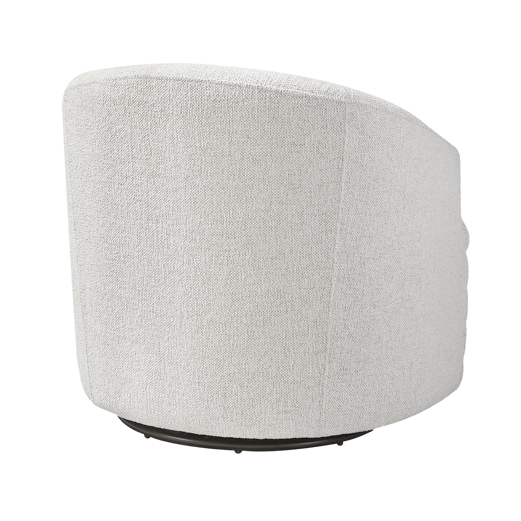OakvillePark Tavira Chenille Barrel Swivel Chair, Beige