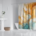 thumbnail image 3 of Colorful Marble Shower Curtain, Abstract Jade Texture Gold Stripes Ombre Shower Curtain, Modern Ink Art Decor Waterproof Fabric Shower Curtain for Bathroom Set with 12 Hooks, 72 X 84, 3 of 4