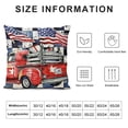 thumbnail image 5 of PRATYUS  4th of July Pillow Covers Buffalo Plaids American Flag Truck Throw Pillow Case Patriotic Farmhouse Cushion Cover for Independence Day Memorial Day Home Sofa Couch White, 5 of 5