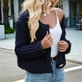 thumbnail image 6 of Women'S Long Sleeve Cropped Knit Cardigan 2025 Casual Button Down Crochet Sweater Tops with Pockets Tibet S, 6 of 7