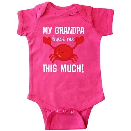 

Inktastic My Grandpa Loves Me grandson crab Gift Baby Boy or Baby Girl Bodysuit