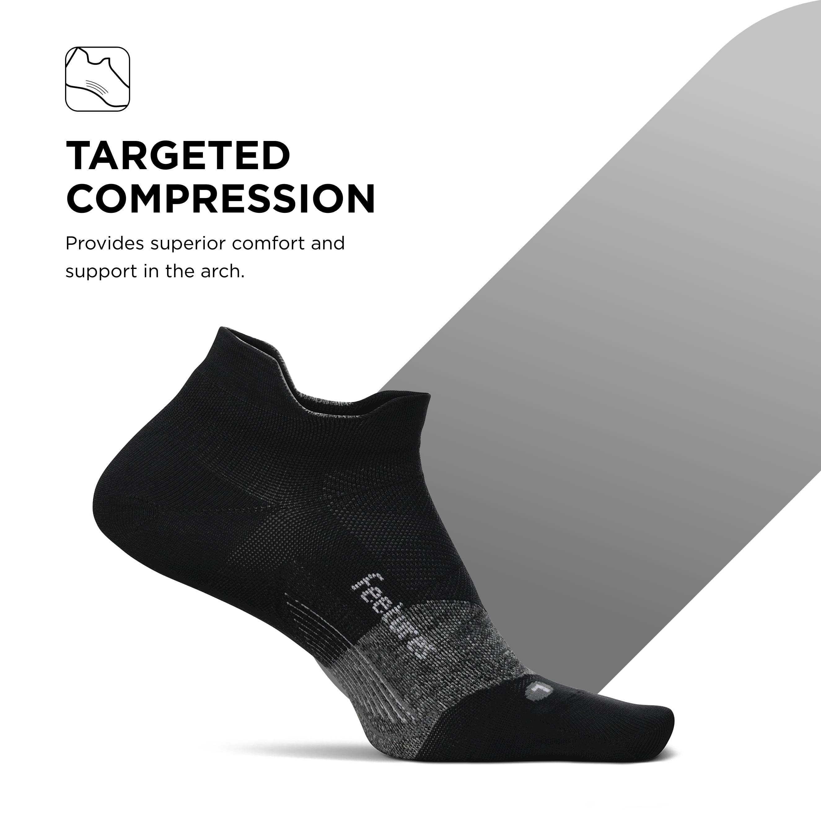 Feetures Elite Ultra Light Cushion Ankle Socks - Sport Sock with Targeted Compression - New Black, XL (3 Pair)
