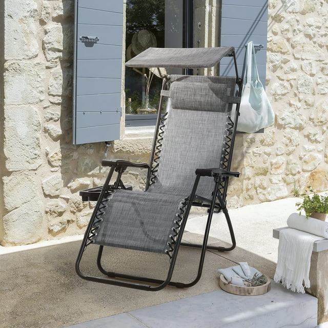 Devoko Patio Zero Gravity Chair Outdoor Folding Recliner Lounge Chair
