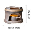 thumbnail image 3 of Ceramic Tea Warmer Set, Heat-Resistant Small Simmer Tea Pot Warmer, Japanese Style Constant Temperature Teapot Warmer with Tea Roasting Stove, Tea Ceremony Accessories for Coffee Milk Tea Heating, 3 of 5