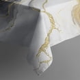 thumbnail image 4 of Black Marble Gold Line Pattern Rectangle Tablecloth 60"x120",Waterproof Polyester Rectangle Table Cloth, Wipeable Spillproof Polyester Tablecloth for Dining, Camping, Indoor and Outdoor, 4 of 6