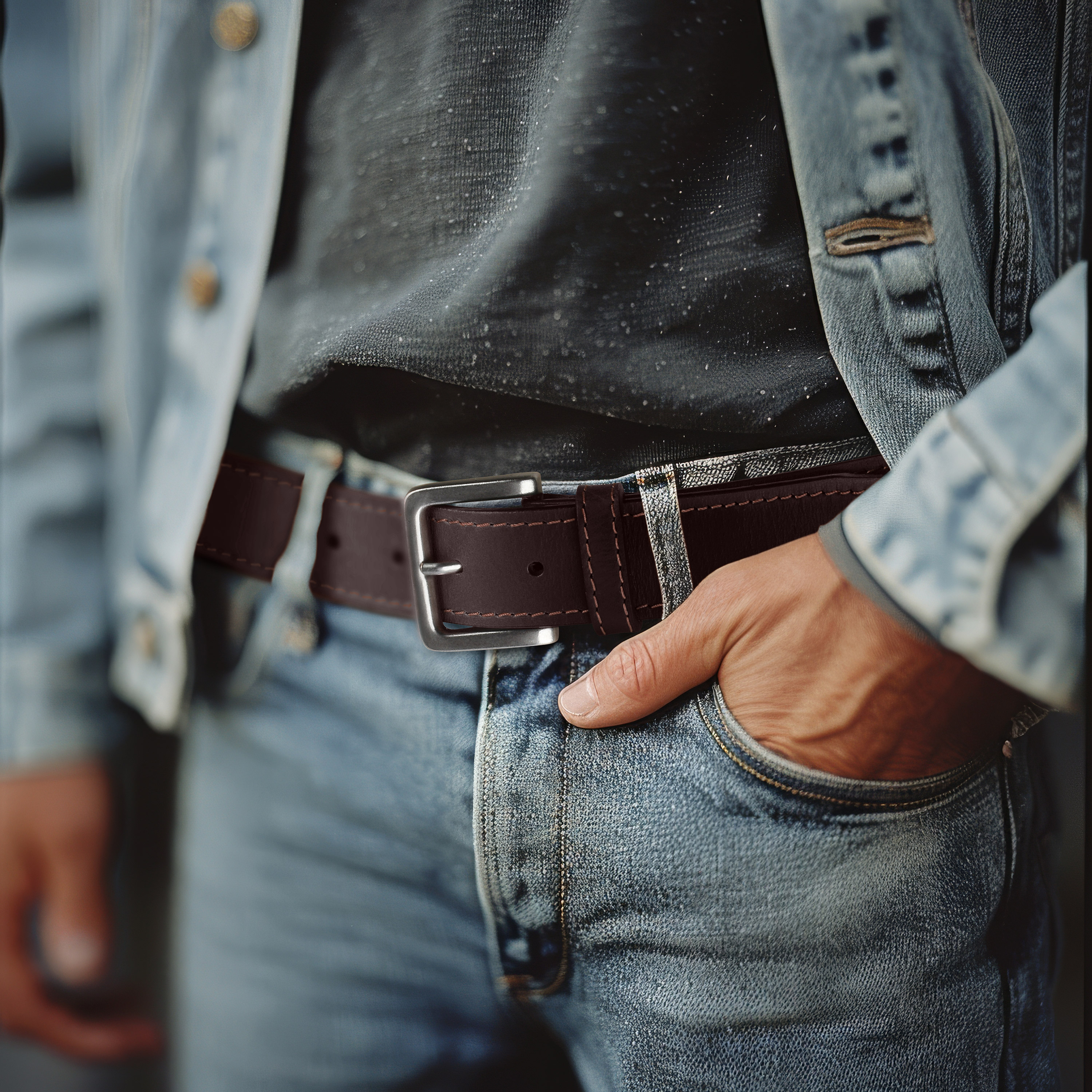 Wrangler Men's Leather Belt photo 4