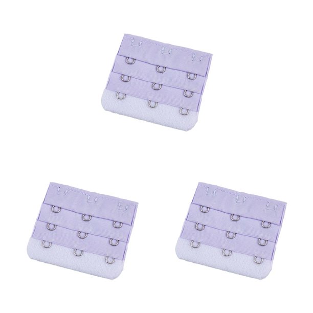 Correa de extensión Qarigey extensores de sujetador hebilla 3 Accesorios de gancho Transpirable morado claro