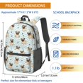 thumbnail image 3 of Pug and Chevron Blue Pattern 17" Waterproof Oxford School Backpacks for Teens, S-Shape Padded Straps, for School, Travel, Hiking, Camping, 3 of 4
