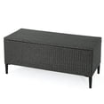thumbnail image 3 of Outdoor Rattan Storage | Good for Patio Hosting, Drains Wet Pool Toys, 3 of 6