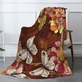 thumbnail image 3 of XMXT Flannel Warm Throw Blanket, Vintage Butterfly Floral Bedroom Decor Blankets for Bed Couch Living Room, 50 x 70 inches, 3 of 9