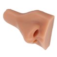 thumbnail image 2 of Modelo de nariz de silicona 3D, modelo de práctica de nariz falsa flexible para practicar sutura, exhibición de joyas, piel oscura, 2 of 14