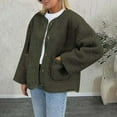 thumbnail image 5 of Dpytoraw Women's Cozy Winter Jacket Casual Long Sleeve Buttoned Fleece Coat, 5 of 5