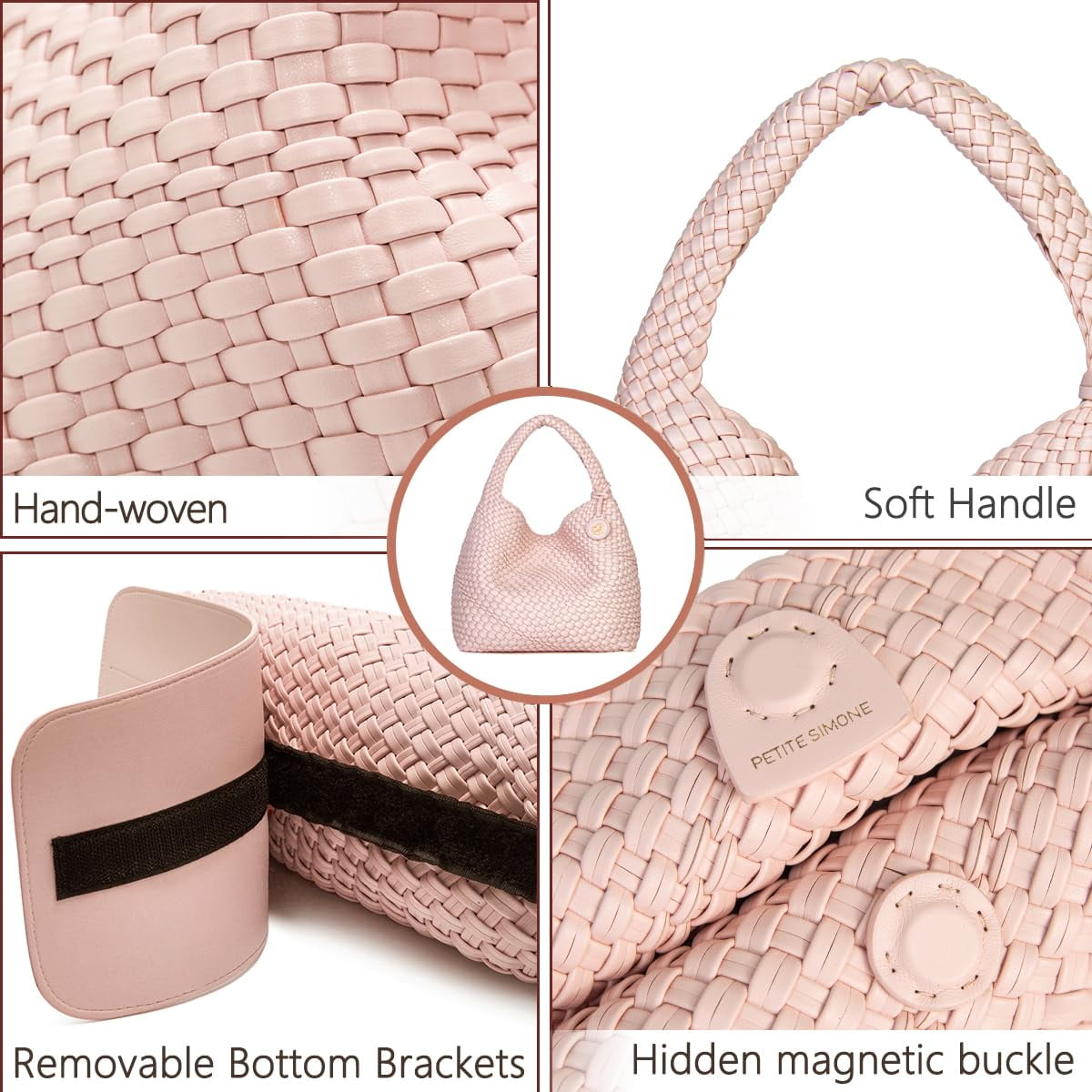 Woven Tote Bag for Women Large Woven Purse Woven Leather Handbags Braided Purse Weave Purse with Top Handle Hazel
