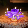 thumbnail image 2 of Bougie Musicale Rotative Lotus Gâteau Bougie d'Anniversaire Fleur Magique, 2 of 3