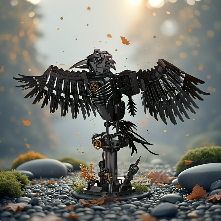 Remocguys Mechanical Crow Building Set Compatible with Lego Bird