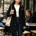thumbnail image 2 of Kids Long Sleeve Casual Windbreaker Coat, Girls Hooded Lightweight Jacket with Drawstring Waist, Soft Lining Outerwear Jacket for Spring Fall Daily Wear, 2 of 9