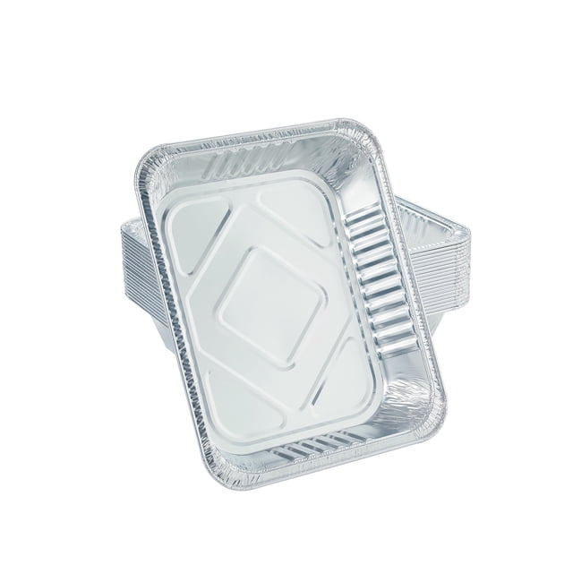 Bandejas de aluminio Waytiffer 32 x 26 x 6 cm, desechables, paquete de 10