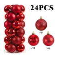 thumbnail image 3 of Juego de 24 adornos navideños de bolas de 8 cm, de plástico pintado, para colgar en el árbol de Navidad, accesorios de decoración navideña, 3 of 5