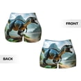 thumbnail image 5 of Picia Lake Forest Dinosaur A Printed Workout Shorts for Women Seamless Scrunch Butt Lifting High Waisted Yoga Gym Booty Running Moisture-wicking Short Pants-X-Large, 5 of 9