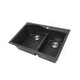 thumbnail image 5 of Nantucket Sinks PR6040-BL 60/40 Double Bowl Granite Composite Sink Black, 5 of 7