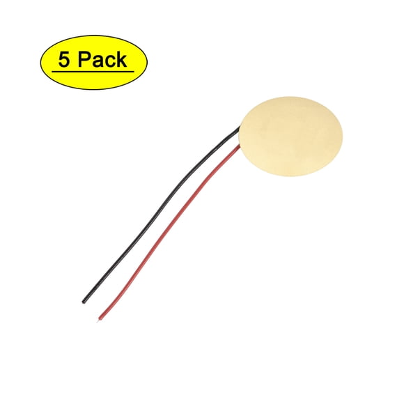 Uxcell 21mm Elemento de transductor acústico de captura de sonido, zumbador, disco para guitarra, paquete de 5