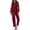Red, variant on Sngxgn Women's Pajama Set Long Sleeve Top With Pants Lounge Sets Sleepwear Loungewear with Pockets(Beige,XL)