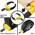 thumbnail image 6 of KAYCENTOP Universal Wheel Lock, Security Trailer Wheel Lock Anti Theft Tire Lock, Heavy Duty Wheel Clamp Adjustable for Trailers SUV Golf Cart Boats ATV Great Deterrent Bright Yellow/Black, 3 Keys, 6 of 7