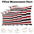 thumbnail image 5 of Throw Pillow Covers, Red Black Stripe 16x16 Pillow Covers for Couch/Sofa/Bed, Farmhouse Watercolor Modern Geometric Decorative Square Linen Cushion Pillowcase for Home Decor, 5 of 9