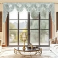 thumbnail image 2 of VOGOL Gray Beaded Floral Jacquard Waterfall Valance, Extra Wide Sheer Curtain, 43x138 inches, Modern Farmhouse Window Decor, 2 of 7