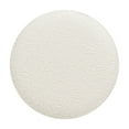 thumbnail image 5 of Bali 18.5" Round Upholstered Ottoman with Natural Wood Base Ivory White Boucle, 5 of 8