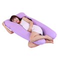 thumbnail image 1 of ZHAOCHENG Funda de almohada para dormir en forma de U, para embarazadas, para el brazo, para el cuerpo, color morado, 1 of 4