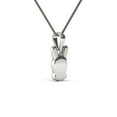 thumbnail image 3 of aaXia 10K White Gold 1/10ct TDW Diamond Bunny Pendant Necklace, 3 of 5