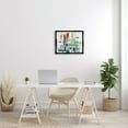 thumbnail image 2 of Stupell Industries Colorful Cross Hatch Abstraction Jet Black Framed Floating Canvas Wall Art, 16x20, by Randy Hibberd, 2 of 5