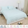 Solid Washed Cotton 3-Piece Duvet Cover Set Bedding Sets Single,Double,Queen,King Size