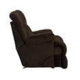 thumbnail image 3 of Cirrus Chaise Rocker Recliner in Chocolate Brown Polyester Fabric, 3 of 9