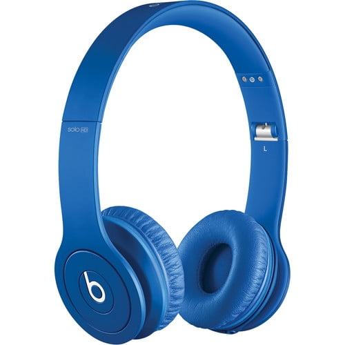 Refurbished Apple Beats Solo HD Drenched in Blue Wired On Ear Headphones MH9J2AM A Walmart